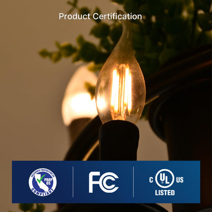 FLSNT 60W Equivalent LED Chandelier Bulbs, Dimmable CA11 E26, 2700K Soft White, 12-Pack | UL Listed