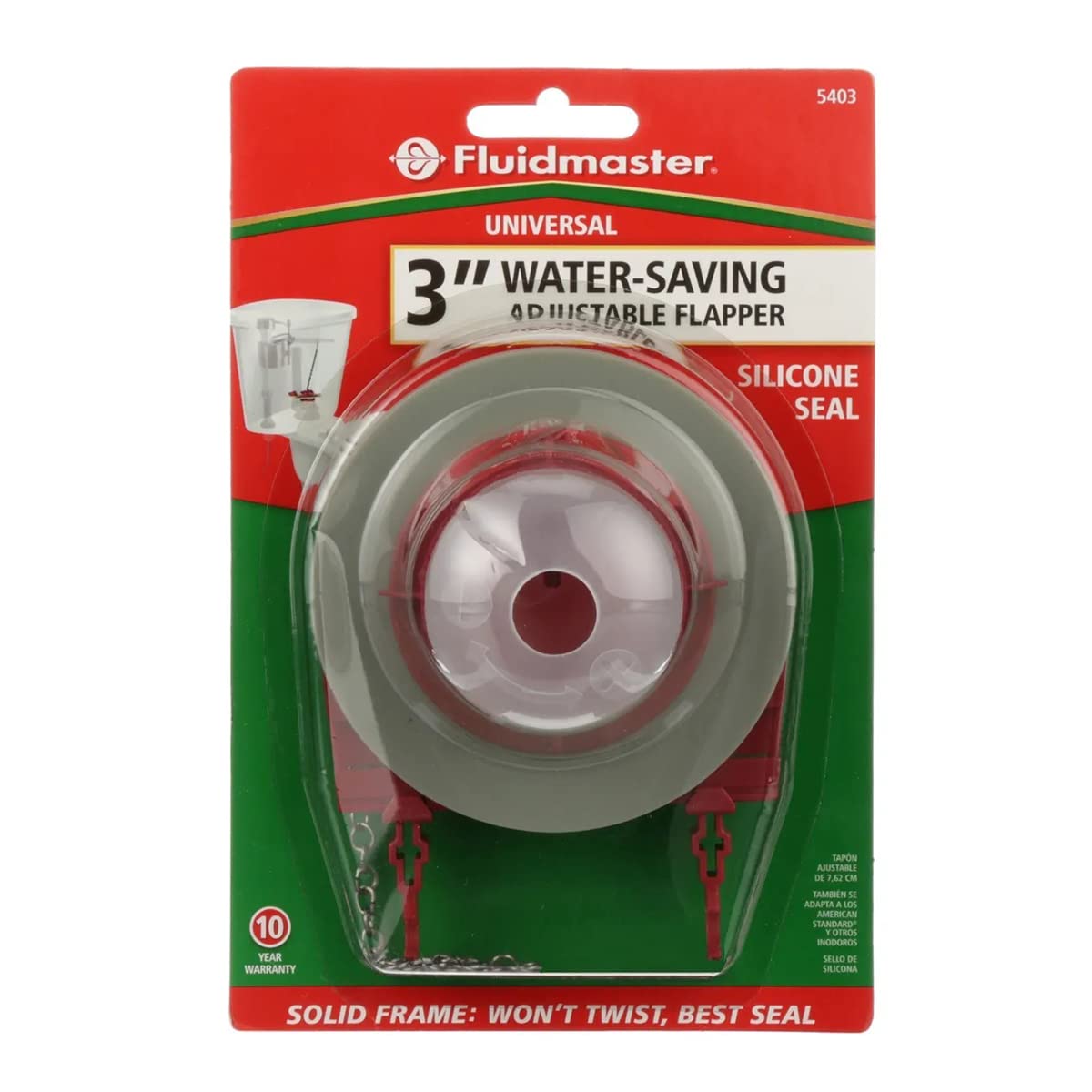 Fluidmaster 5403 3-Inch Water-Saving Long-Life Toilet Flapper