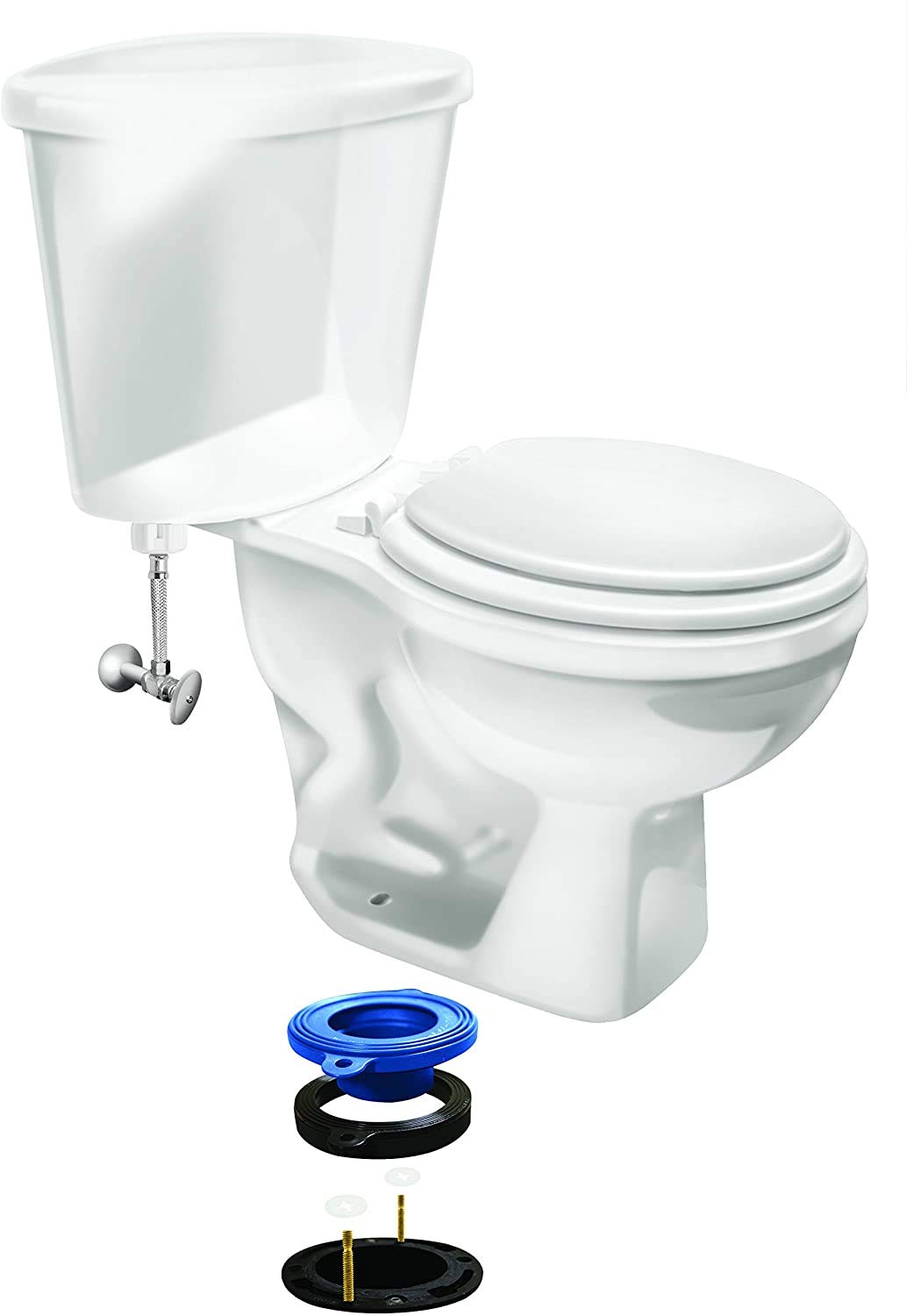 Fluidmaster 7530P8 Universal Wax-Free Toilet Seal | 2-Pack | Fits Any Drain