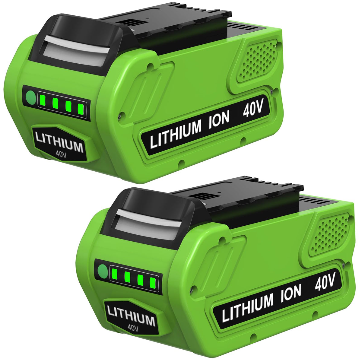 Forrat 2-Pack 6000mAh Replacement Battery for Greenworks 40V GMAX | 6.0Ah, Compatible with 29462/29472/29252/20202/22262/25322