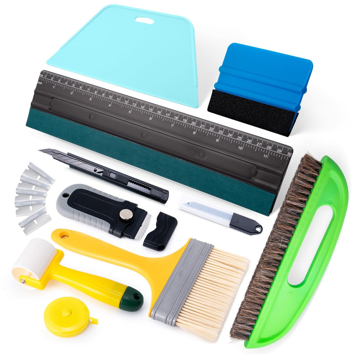FOSHIO Wallpaper Smoothing Tools Kit – Paste Brush, Squeegees & Seam Roller