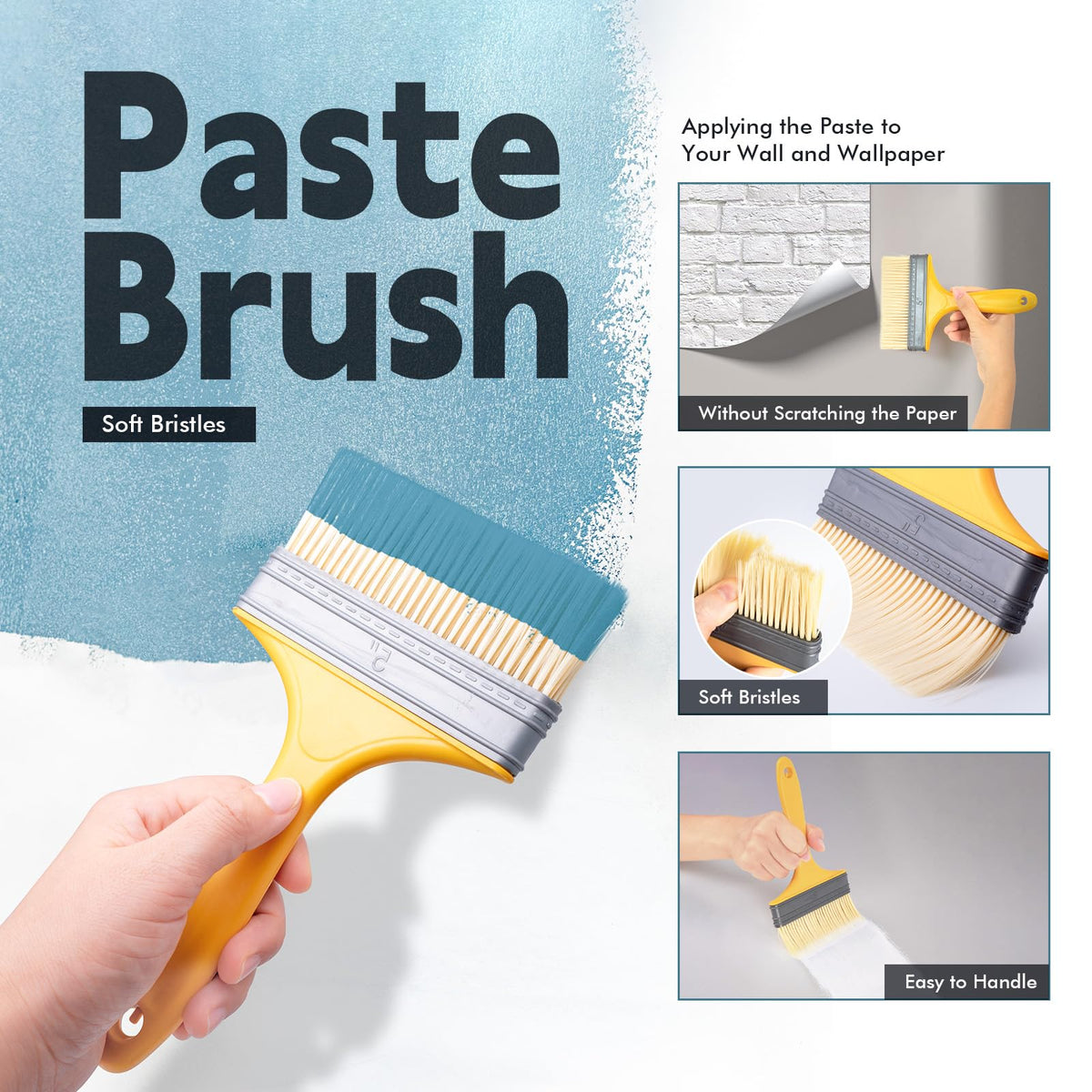 FOSHIO Wallpaper Smoothing Tools Kit – Paste Brush, Squeegees & Seam Roller