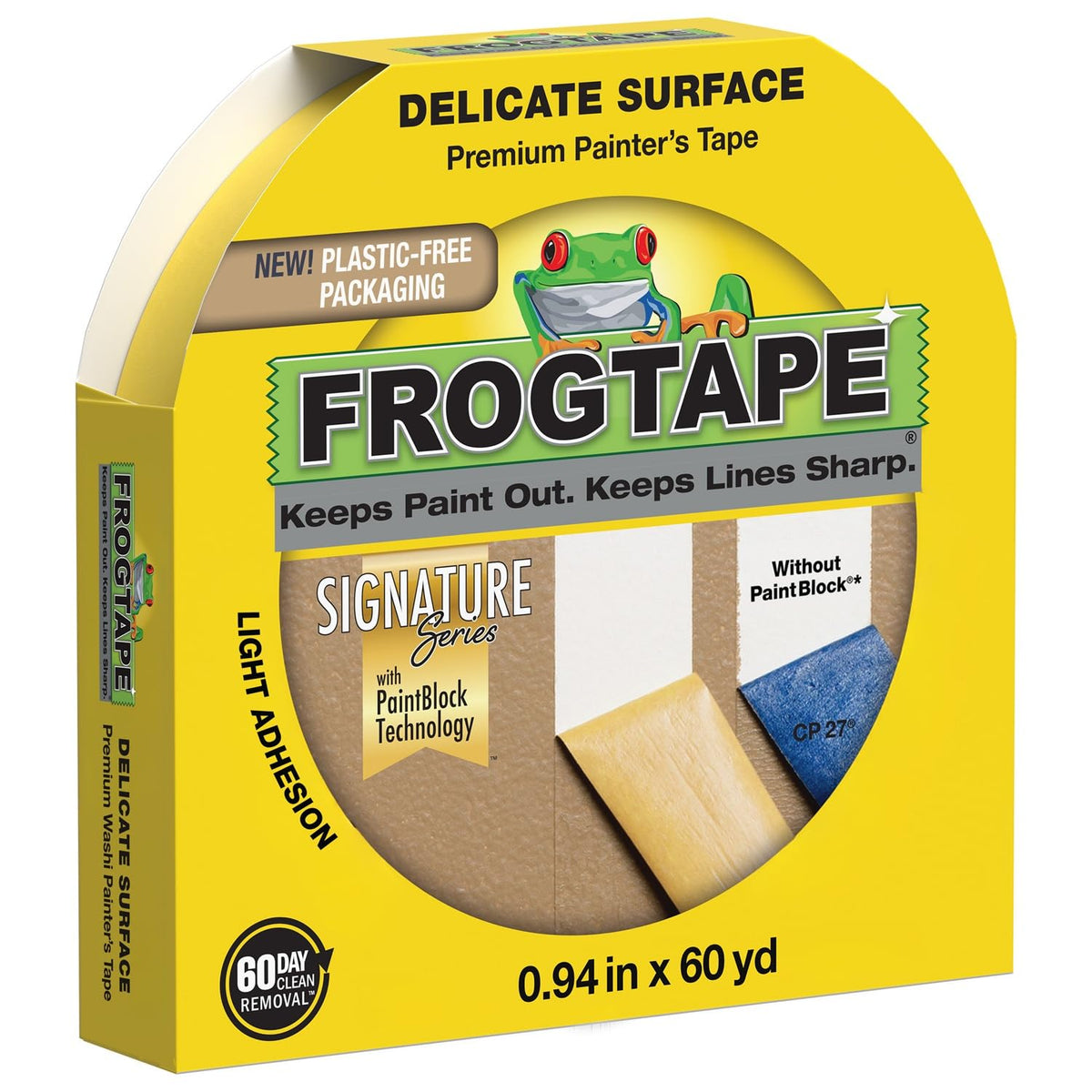 FrogTape Delicate Surface Masking Tape – 2-Pack, 0.94 in x 60 yd