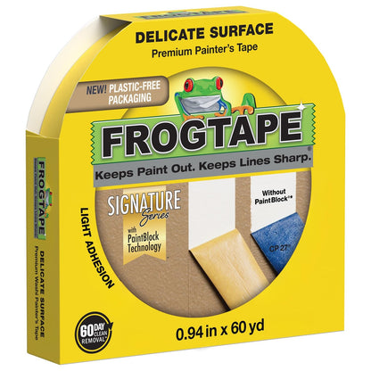 FrogTape Delicate Surface Masking Tape – 2-Pack, 0.94 in x 60 yd