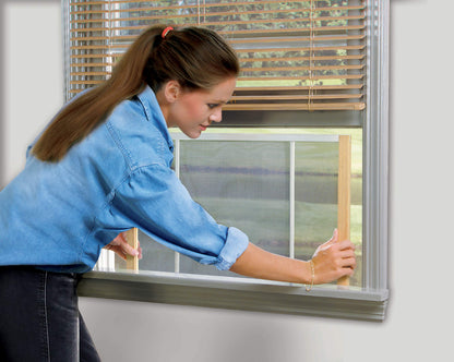 Frost King 2AWS1045 WB Marvin Adjustable Window Screen – 10in High, Fits 25–45in Wide (2-Pack)