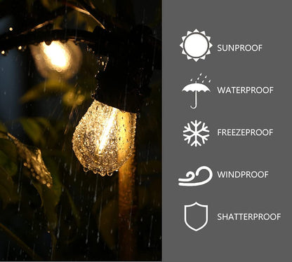 FUTIME 48-Pack S14 LED Bulbs – 1W, Shatterproof & Waterproof, E26 Base, Warm White 2200K