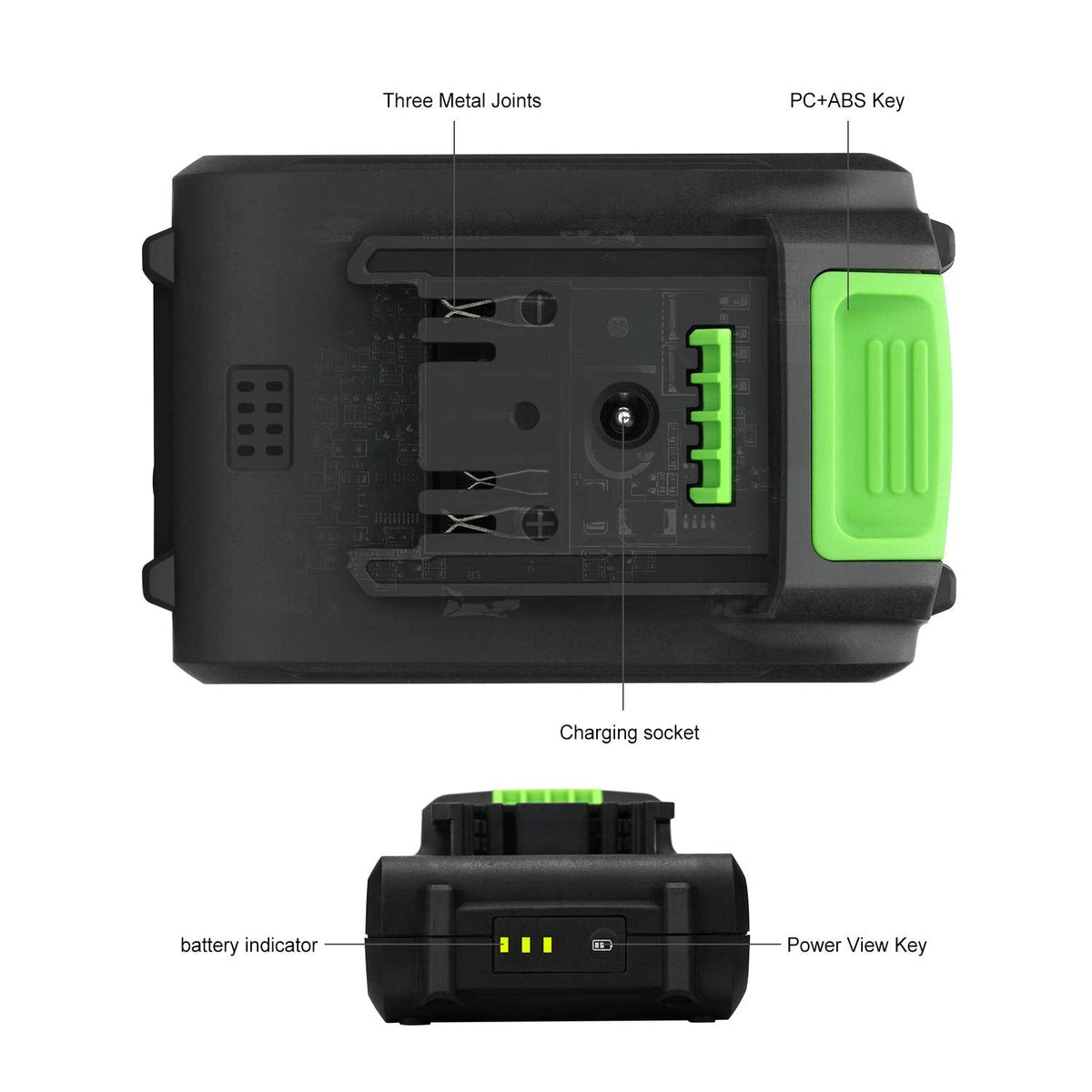 GALAX PRO 20V Lithium-Ion Battery Pack 1.3Ah + Charger — Replacement for GALAX PRO 20V Max Cordless Tools