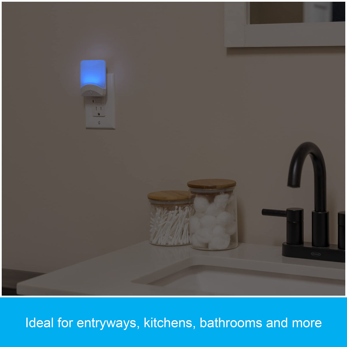 GE Color Changing LED Night Light 4-Pack | Dusk-to-Dawn Sensor