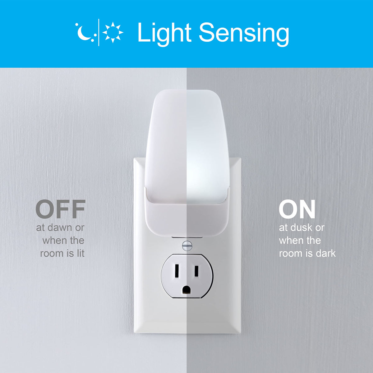 GE LED Night Light with Dusk-to-Dawn Sensor – 4 Pack Plug-In Wall Lights