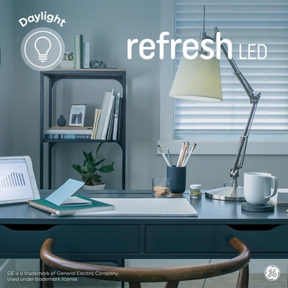 GE Refresh LED Bulbs 60W Eq Daylight, Small Base (8 Pack) | Dimmable