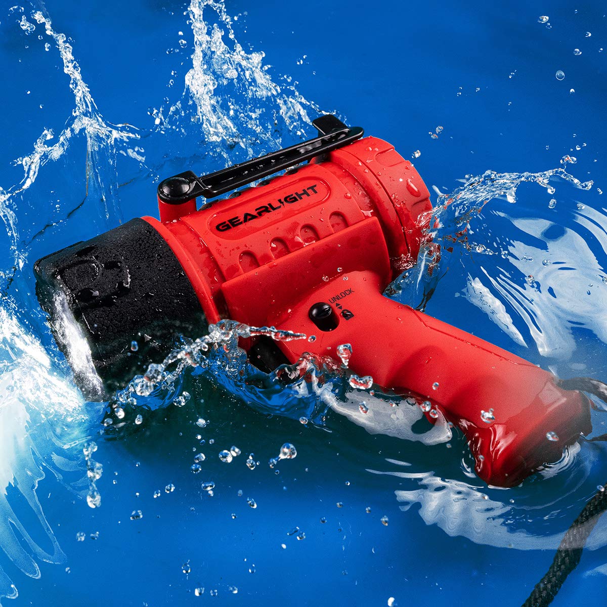 GearLight LED Spotlight Flashlight – Battery-Powered, Waterproof Handheld Spotlight for Camping & Outdoors