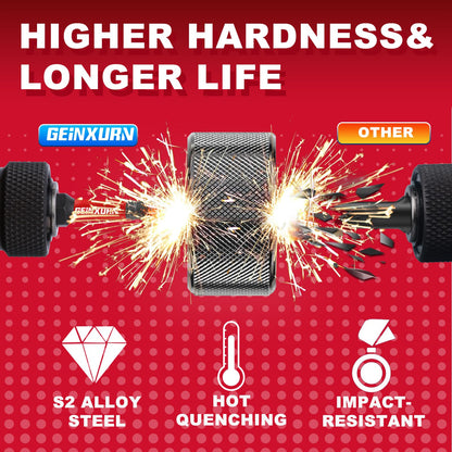 Geinxurn Impact Tough PH2 2 in. Insert Driver Bits — 30 Pack Magnetic Anti-Impact