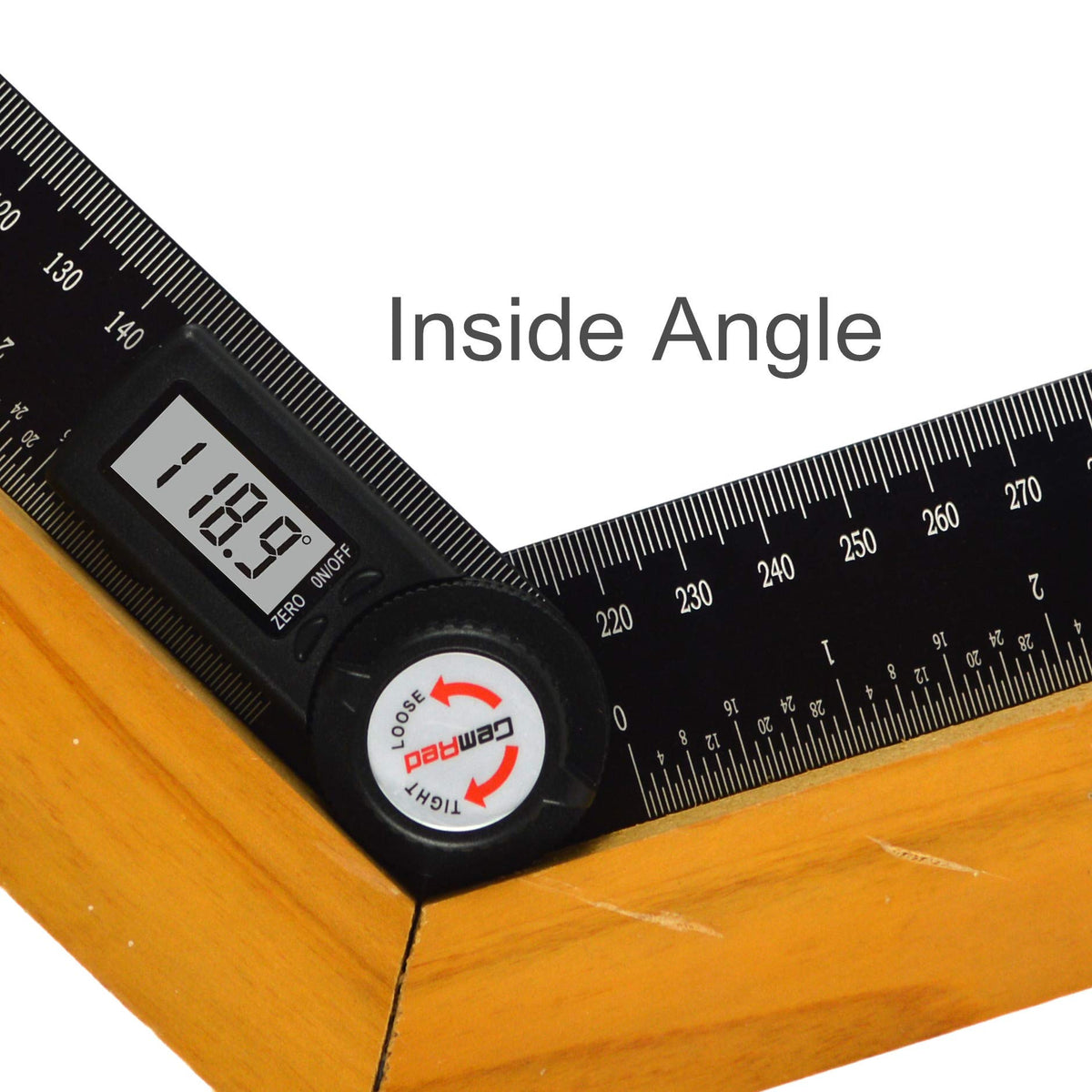 GemRed 82305 Aluminum Digital Angle Finder Protractor – Precision 0.3°