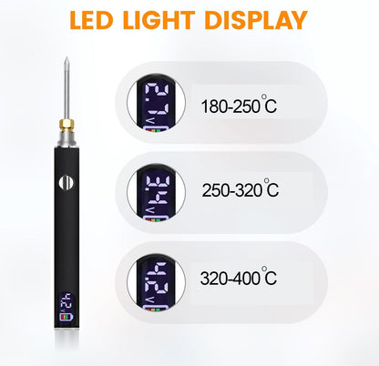 Generic Soldering Pen Battery Kit – 650mAh, LED Display, USB Rechargeable, Adjustable Temperature