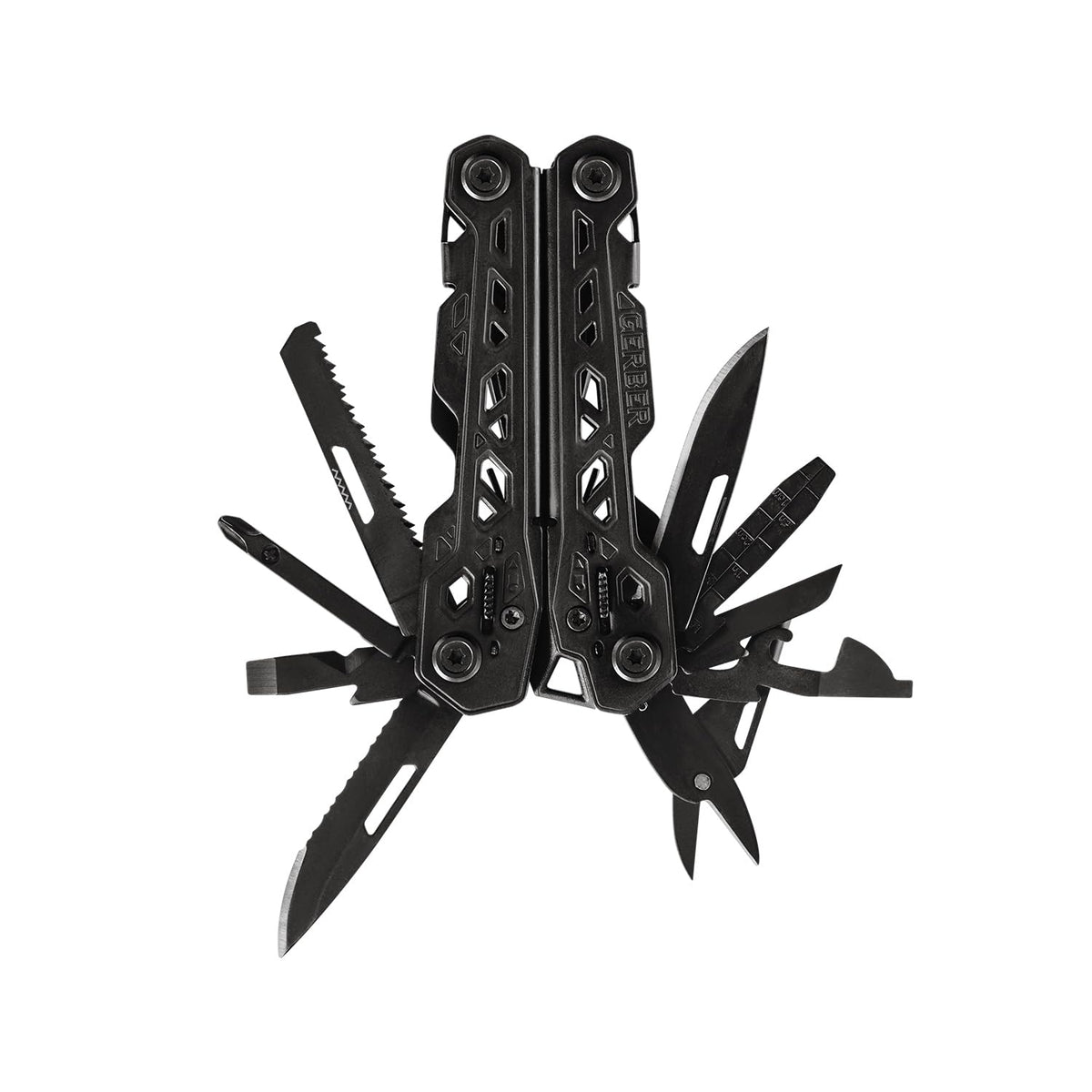 Gerber Gear Truss 17-in-1 Multitool – Slim EDC Pocket Knife with Black Sheath