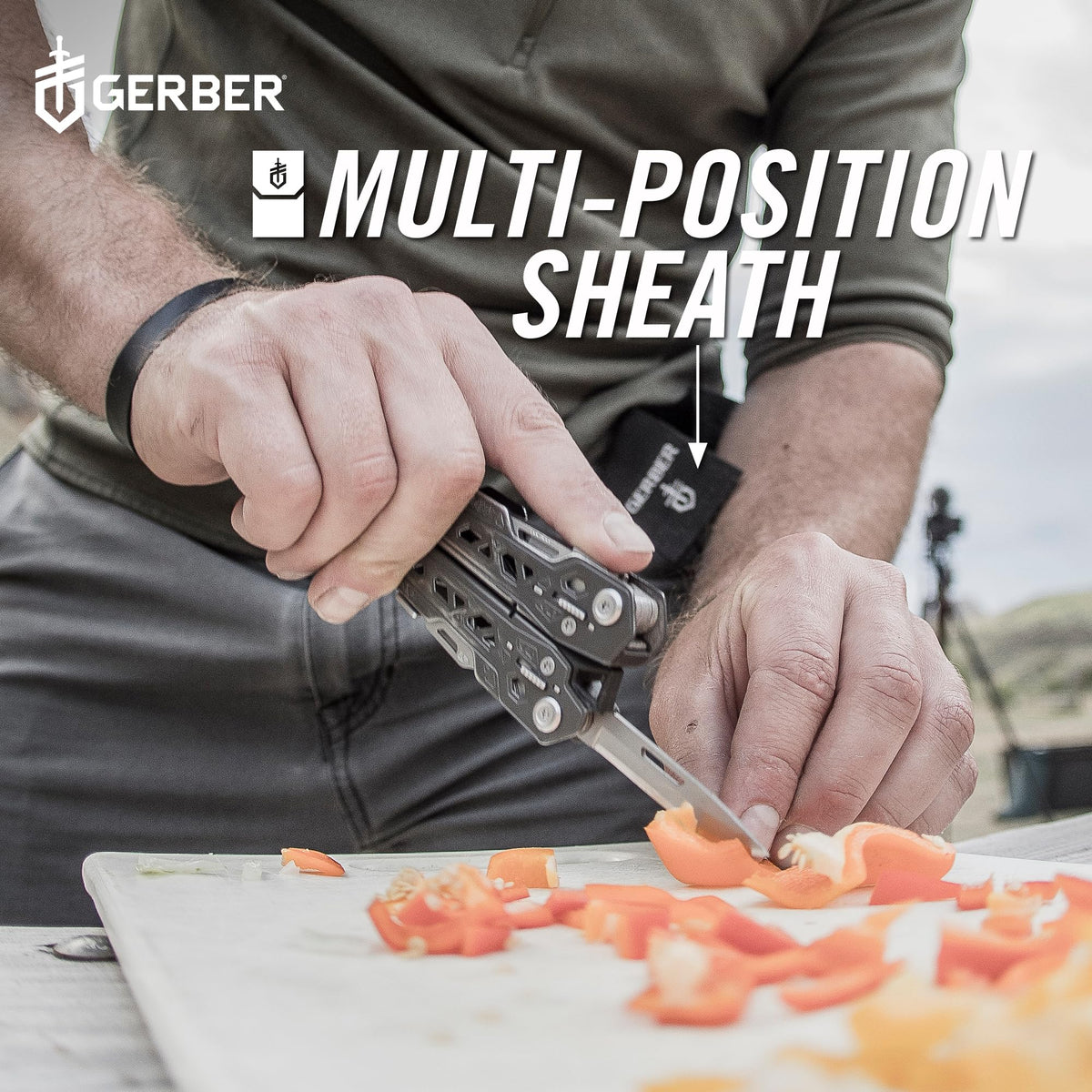 Gerber Gear Truss 17-in-1 Multitool – Slim EDC Pocket Knife with Black Sheath