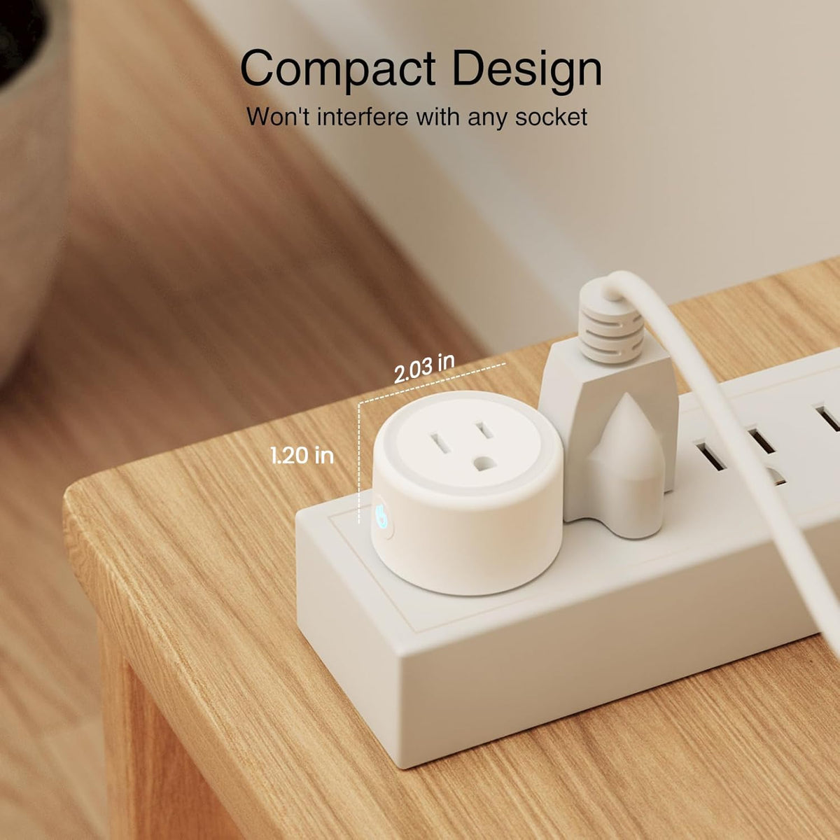 GHome Smart Plug – WiFi Outlet with Alexa & Google Assistant, 2.4GHz, No Hub Required, App Remote Control