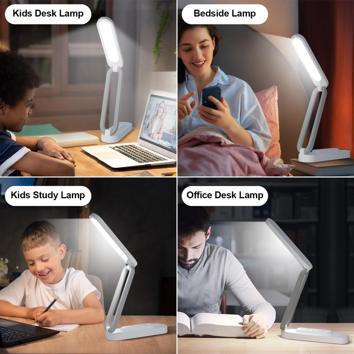 Giryuhd LED Desk Lamp – Battery-Powered, Foldable & Portable (2-Pack)