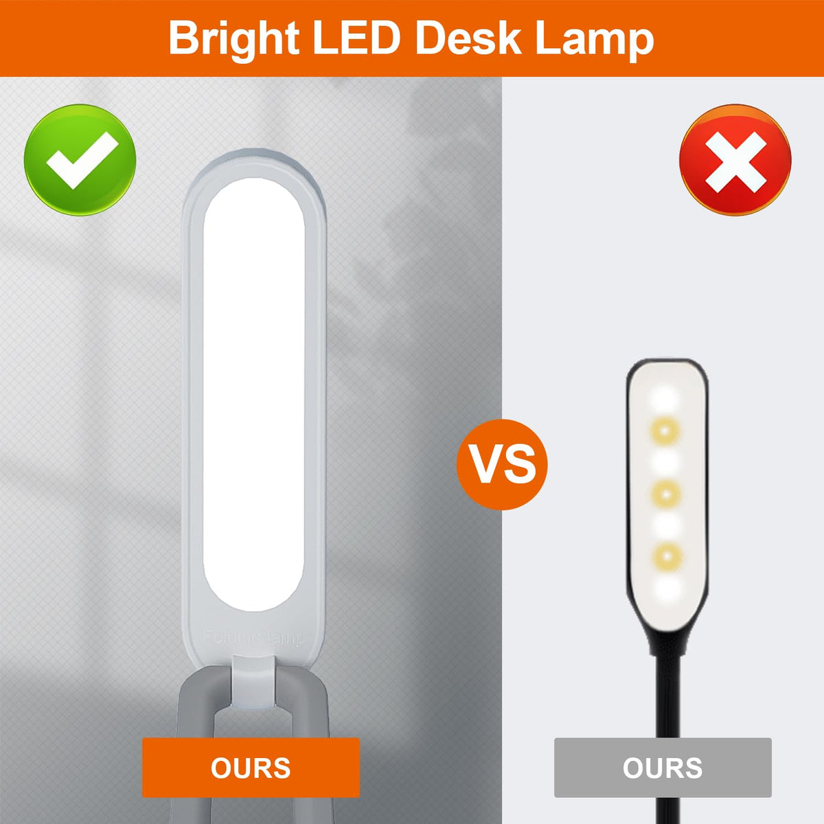 Giryuhd LED Desk Lamp – Battery-Powered, Foldable & Portable (2-Pack)