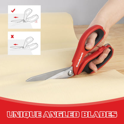 Goldblatt 2PCS Heavy Duty Scissors - Angled Blade, Stainless Steel, Comfortable Grip