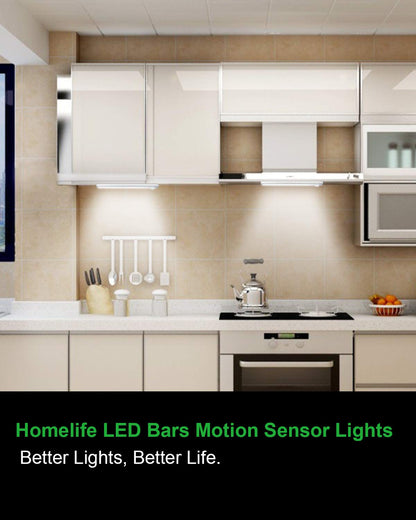 Goodland 80-LED Under Cabinet Lights - USB Rechargeable, Motion Sensor, Dimmable (3-Pack)