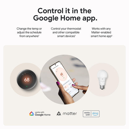 Google Nest Learning Thermostat 4th Gen + Sensor 2nd Gen – Silver