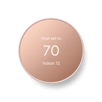 Google Nest Thermostat – Smart Wi-Fi Thermostat for Home (Sand)