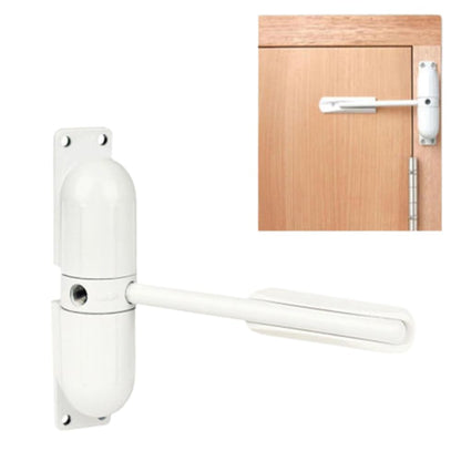 GOOKYO Door Closer – Automatic Safety Spring, Easy Install, Self-Closing for Left/Right Doors (White)