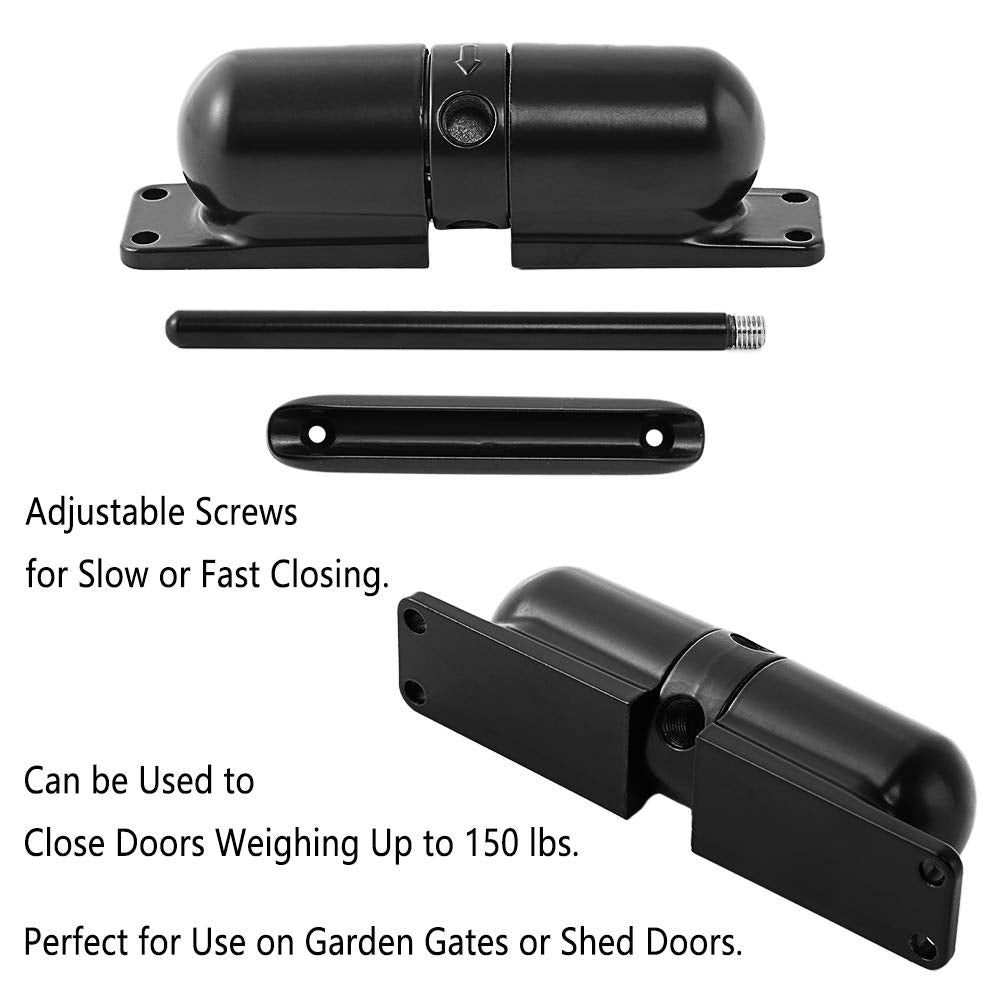 GOOKYO Door Closer – Automatic Safety Spring, Easy Install, Black