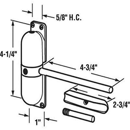 GOOKYO Door Closer – Automatic Safety Spring, Easy Install, Self-Closing for Left/Right Doors (White)