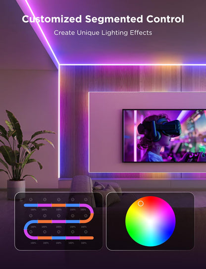 Govee COB LED Strip Light Pro — RGBICW, Warm White, Matter-Compatible, 9.8ft