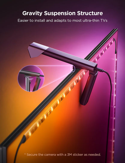 Govee TV Backlight 3 Lite – Fish-Eye Correction, RGBICW LED Strip, 75-85 Inch TV, Wi-Fi, App & Voice Control