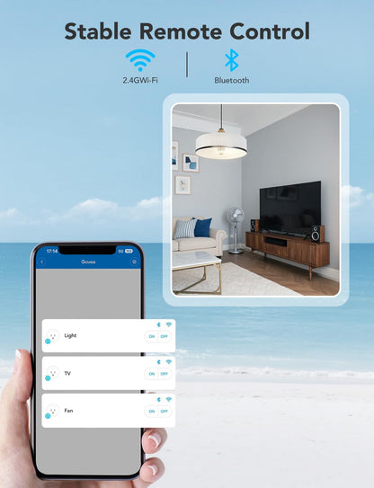 Govee Smart Plug – WiFi Outlet with Timer & Group Control (2 Pack) | Alexa & Google Assistant