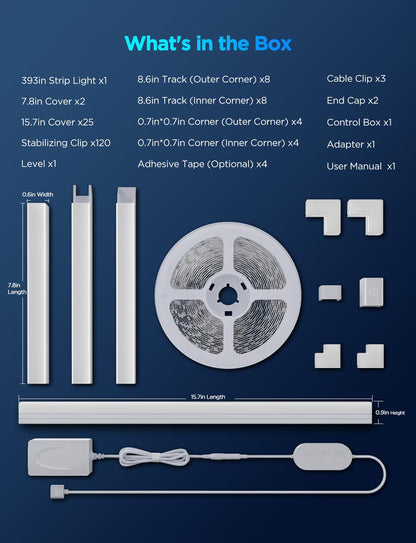 Govee RGBIC LED Strip Lights 32.8ft with Covers — Alexa & Google Assistant