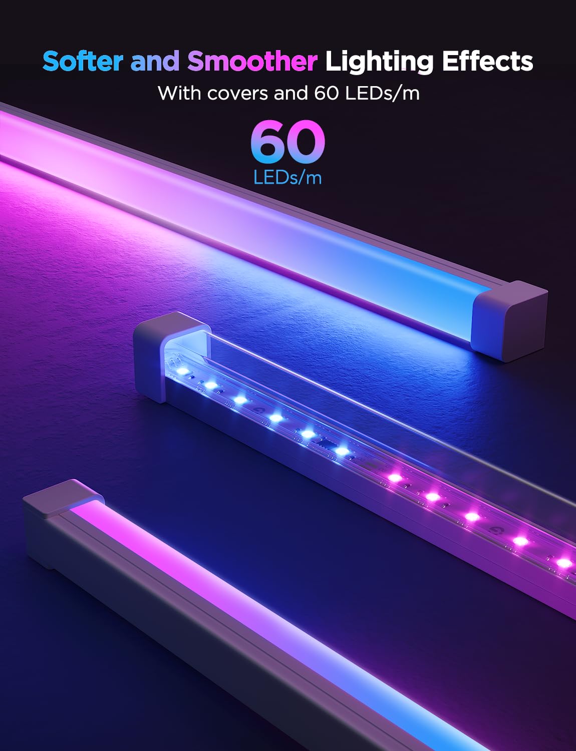 Govee RGBIC LED Strip Lights 32.8ft with Covers — Alexa & Google Assistant