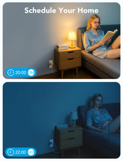 Govee Smart Plug – WiFi Outlet with Timer & Group Control (2 Pack) | Alexa & Google Assistant