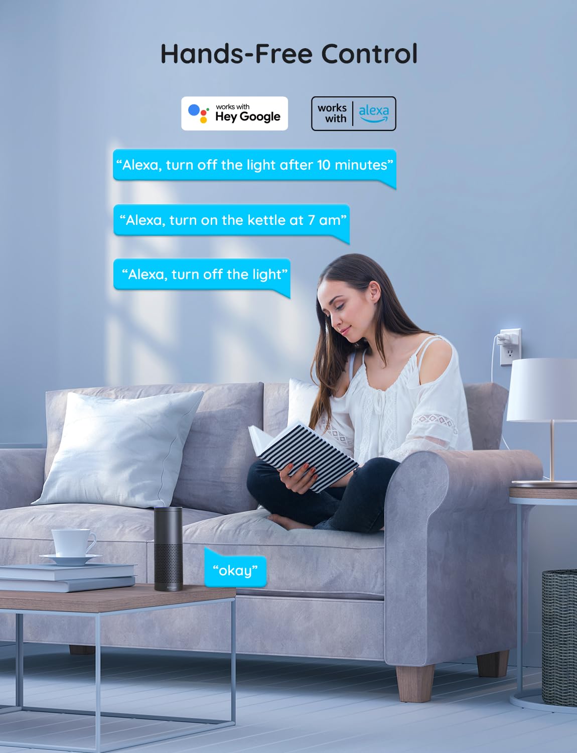 Govee Smart Plug 15A (2 Pack) – WiFi & Bluetooth Outlets with Alexa & Google Assistant