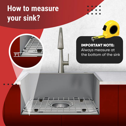 Granatan Kitchen Sink Protector Grid - Stainless Steel Bottom Rack 13.6 x 11.6 in