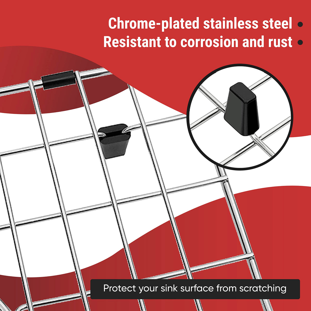 Granatan Kitchen Sink Protector Grid - Stainless Steel Bottom Rack 13.6 x 11.6 in