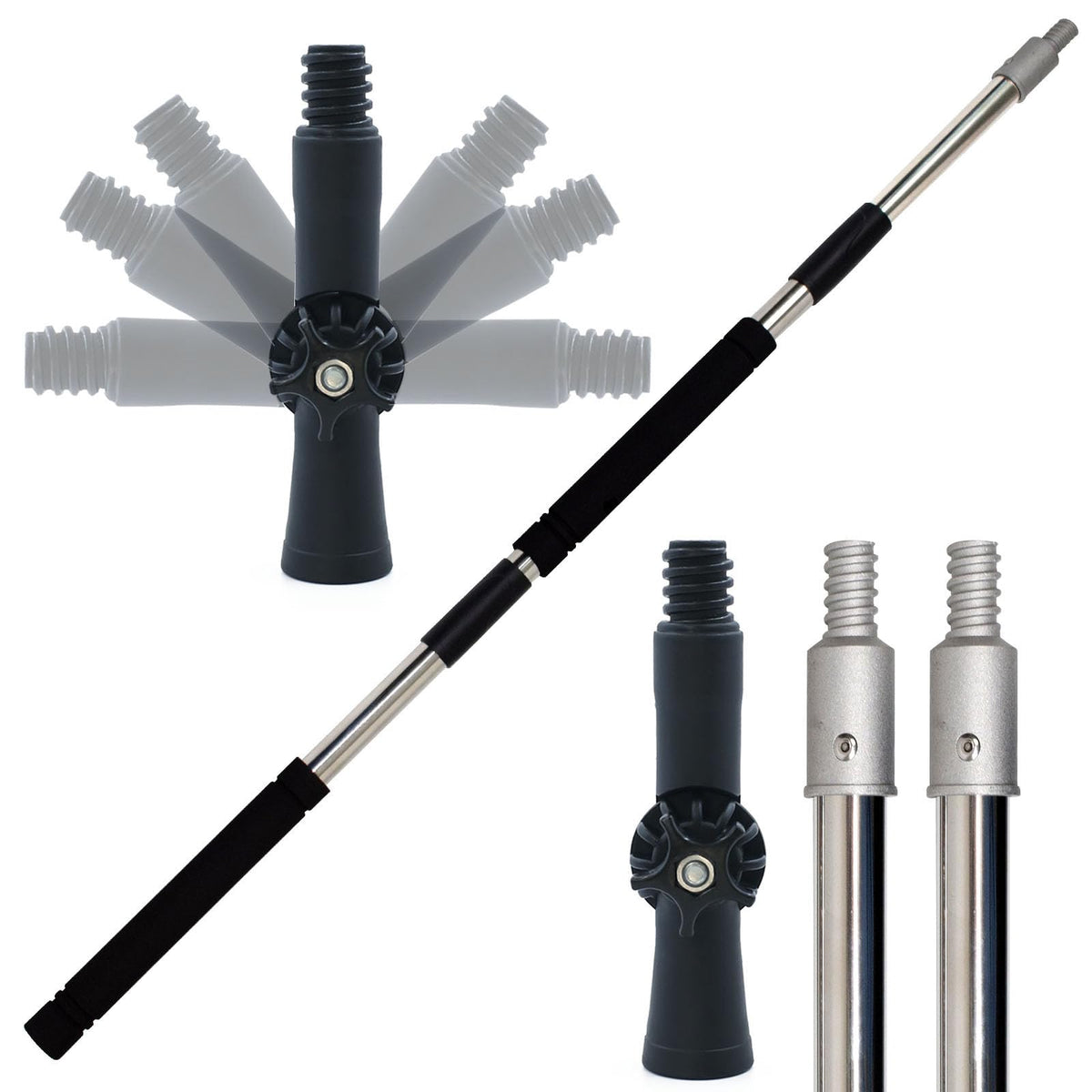 Greeily Paint Roller Extension Pole — 4ft to 12ft Adjustable, Multi-Purpose
