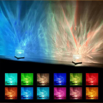 Growalleter Ocean Wave Projector Light – 16-Color LED Mood Lamp with Remote