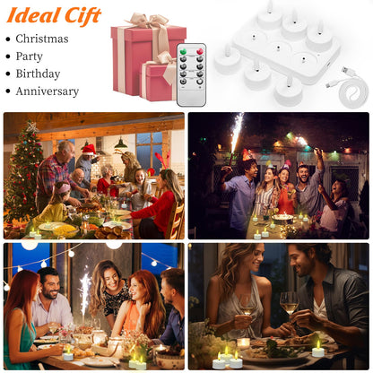 HAIDOLIANG Rechargeable Tea Lights – Remote, Timer & Dimmer, 6-Pack
