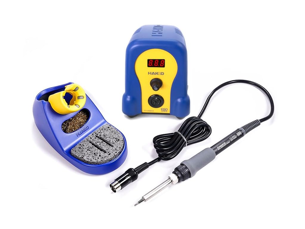 Hakko FX888DX-010BY Digital Soldering Station with Rotary Encoder - Blue/Yellow Housing