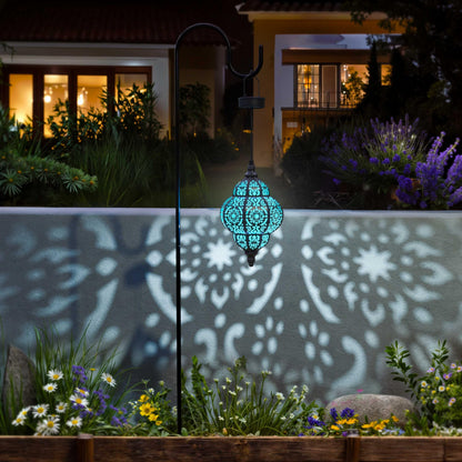 Hapjoy Hanging Solar Lights – Outdoor Lanterns, Waterproof Plastic Moroccan-Style Decor (Black)