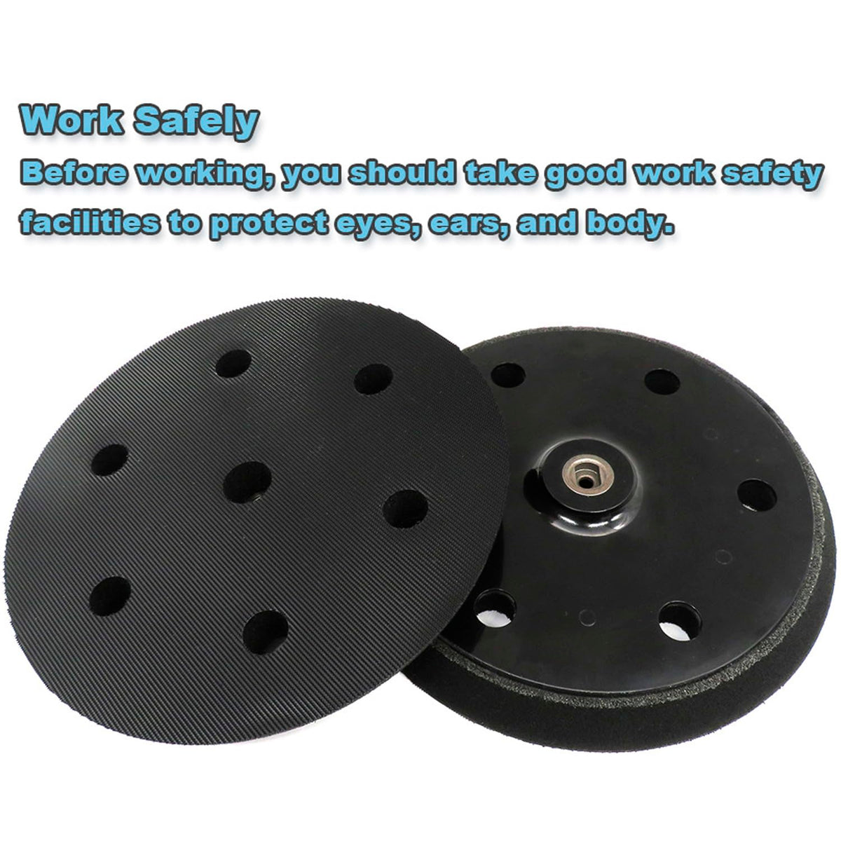 HDongany 2 Pack 9-Inch 6-Hole Hook & Loop Backing Pads for Orbital Sander – Replacement Pads