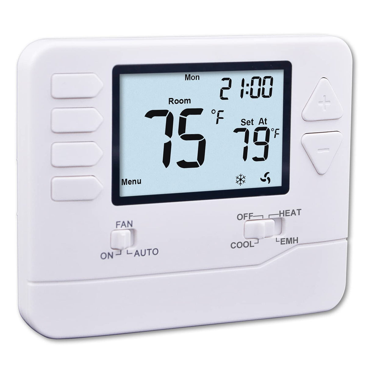 Heagstat H721 Non-Programmable Heat Pump Thermostat — 2H/1C, 4.5-Inch Display