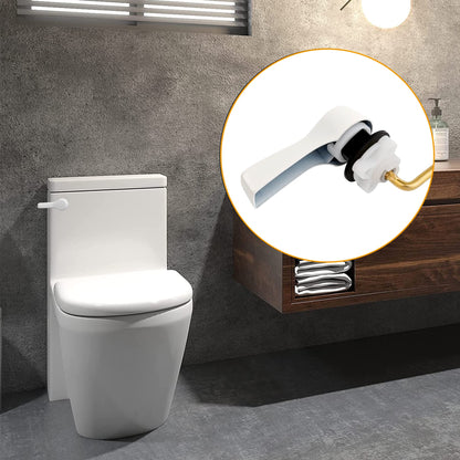 Hibbent Universal Front Mount Brass Toilet Lever Replacement Kit – White Finish