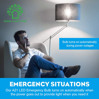 HOLDWILL 6 Pack Rechargeable Emergency LED Bulbs | 60W Equivalent, 900 lm, 6000K, E26/E27
