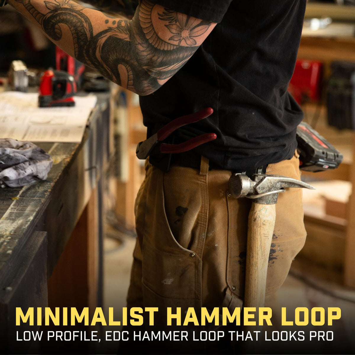 Holstery HammerMaster | Clip-On Hammer Holder Loop for Hammers, Hatchets, and Mallets