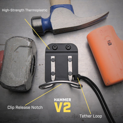 Holstery HammerMaster | Clip-On Hammer Holder Loop for Hammers, Hatchets, and Mallets